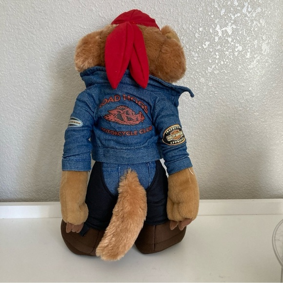 HARLEY DAVIDSON ROAD WOLF 14" PLUSH ROAD HOGS MOTORCYCLE CLUB JACKET RARE HTF - Picture 5 of 9